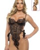 Modern Dantelli Siyah Body 8625