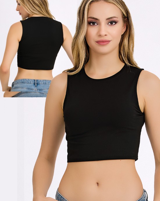 ilke,KALİTELİ LİKRALI SIFIR KOL CROP 2317