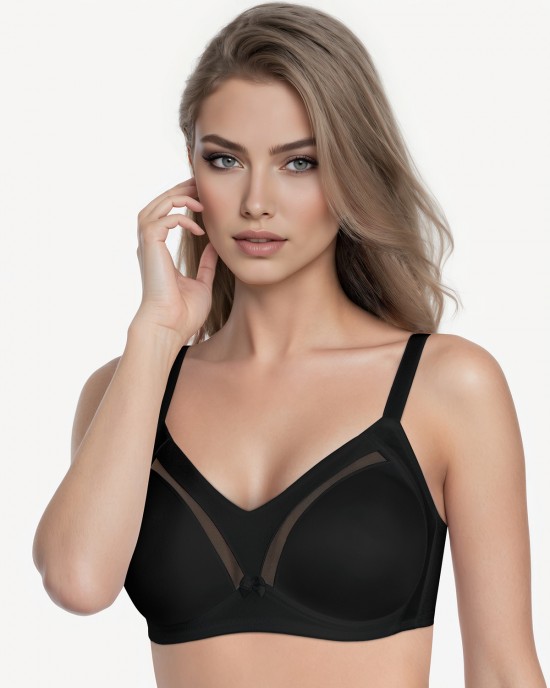 Kadın Siyah Almıra Telsiz Soft Cup Sütyen 9125-c