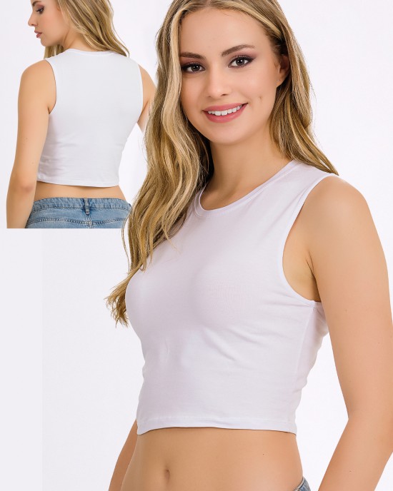 ilke,KALİTELİ LİKRALI SIFIR KOL CROP 2317