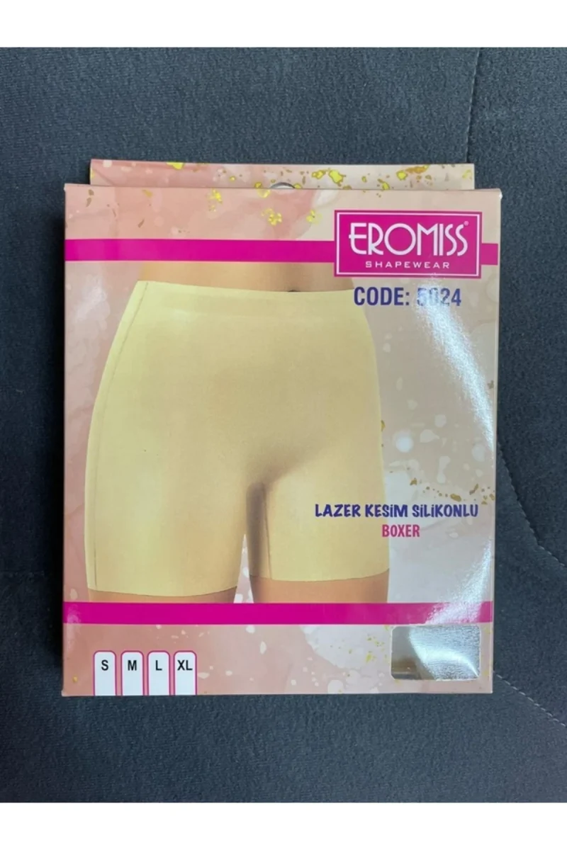 Lazer Kesim Silikonlu Boxer Korse-Ten 5024