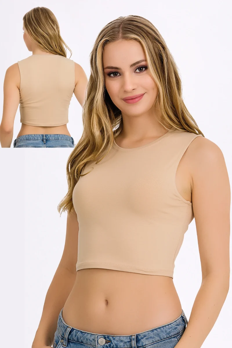 ilke,KALİTELİ LİKRALI SIFIR KOL CROP 2317