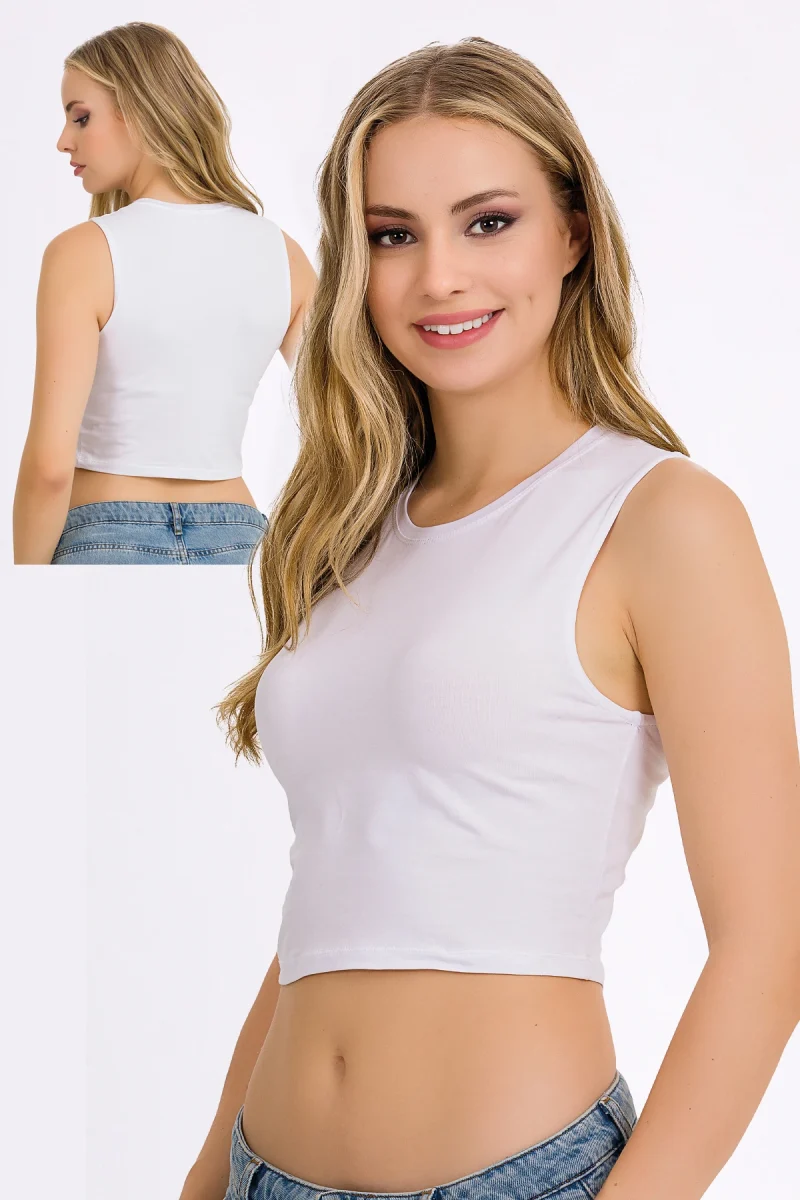 ilke,KALİTELİ LİKRALI SIFIR KOL CROP 2317